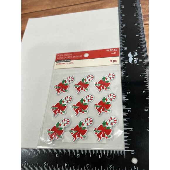 9 Recollections Christmas Candy Cane Puffy Stickers Embellishments 56443681470 - Picture 3 of 3